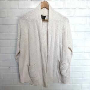 Abercrombie & Fitch Off White Loose Knit Open Cardigan Sweater sz XS